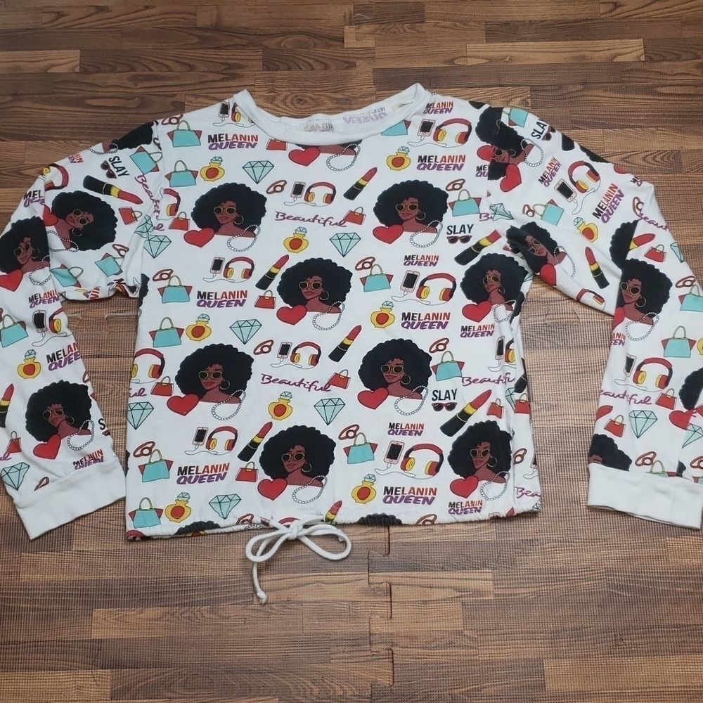 On Fire Cropped Melanin Queen Top size medium
